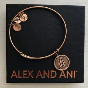 Alex and Ani gold “A” Bangle